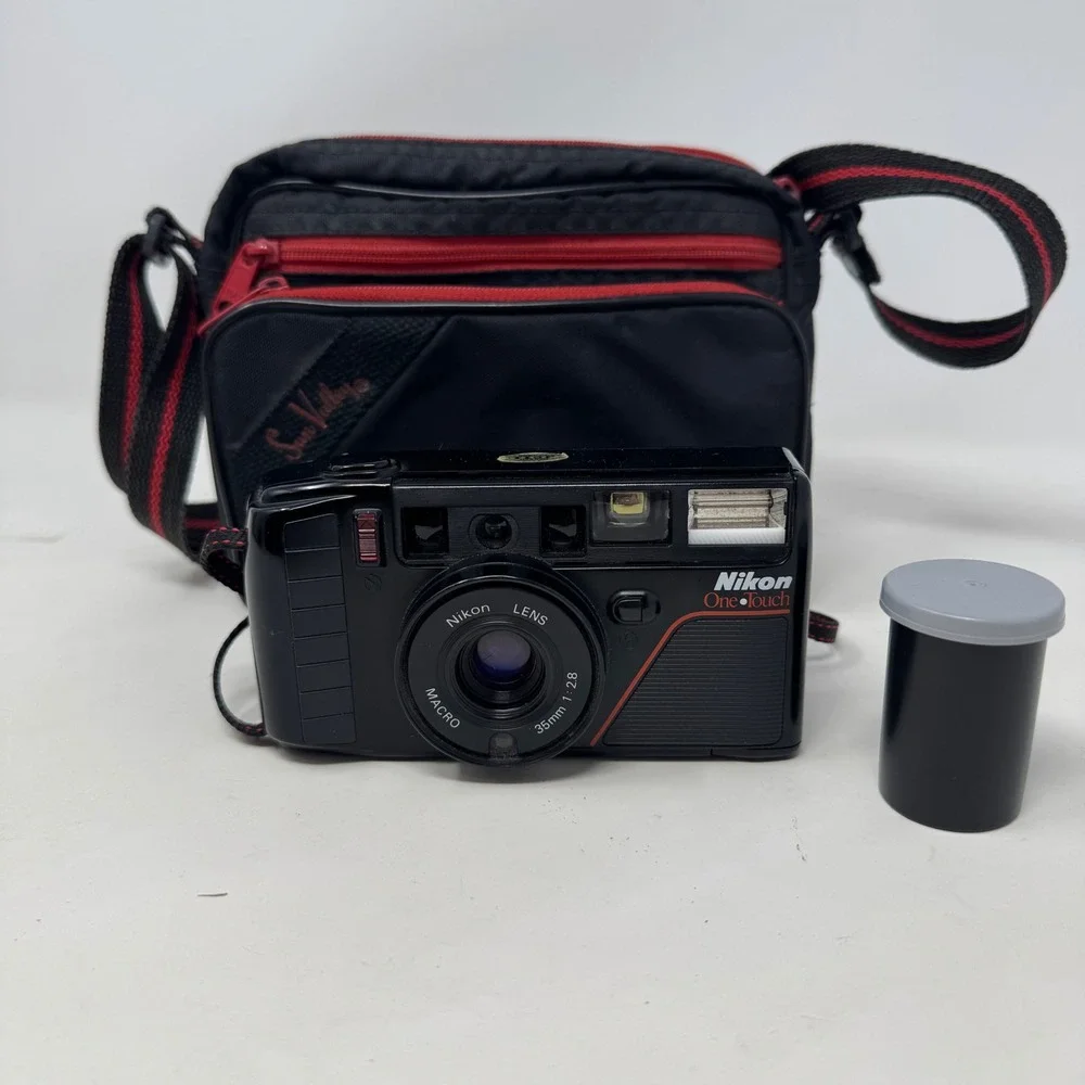 Nikon One-Touch L35AF2 35mm Film Camera 35mm f2.8 Lens with Case Film & Battery